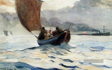 Rückkehr Fischerboote Realismus Marinemaler Winslow Homer Ölgemälde